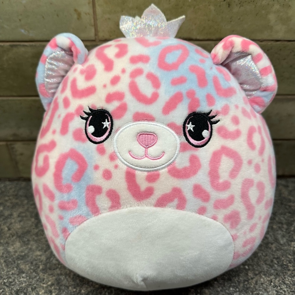 Plush Squishmallows Duo Emanga Teal Leopard Brandi Pink Cheetah Queen - Picture 3 of 9